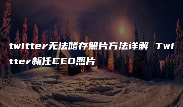 twitter无法储存照片方法详解 Twitter新任CEO照片