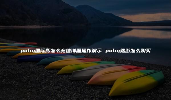 pubg国际版怎么充值详细操作演示 pubg端游怎么购买