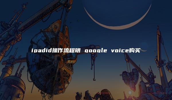 ipadid操作流程明 google voice购买