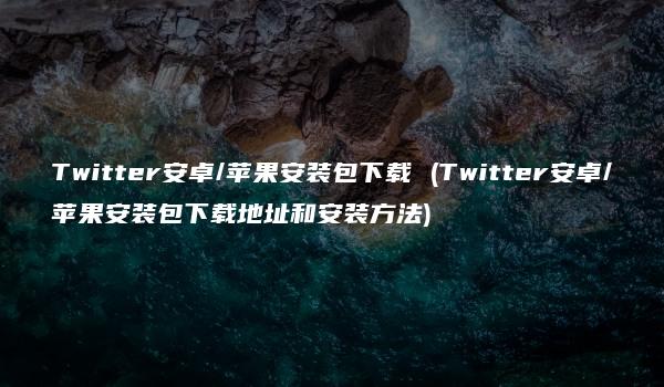 Twitter安卓/苹果安装包下载 (Twitter安卓/苹果安装包下载地址和安装方法)