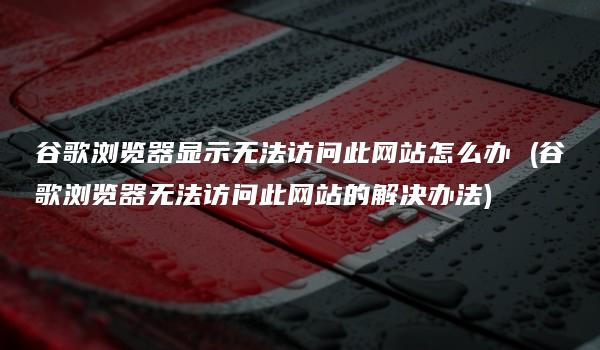 谷歌浏览器显示无法访问此网站怎么办 (谷歌浏览器无法访问此网站的解决办法)