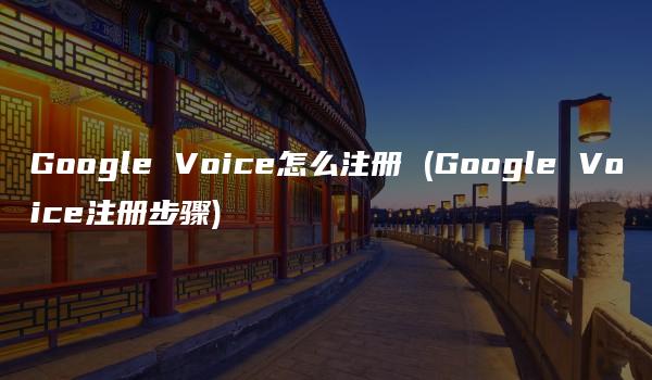 Google Voice怎么注册 (Google Voice注册步骤)