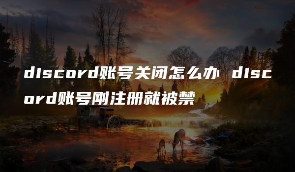 discord账号关闭怎么办 discord账号刚注册就被禁